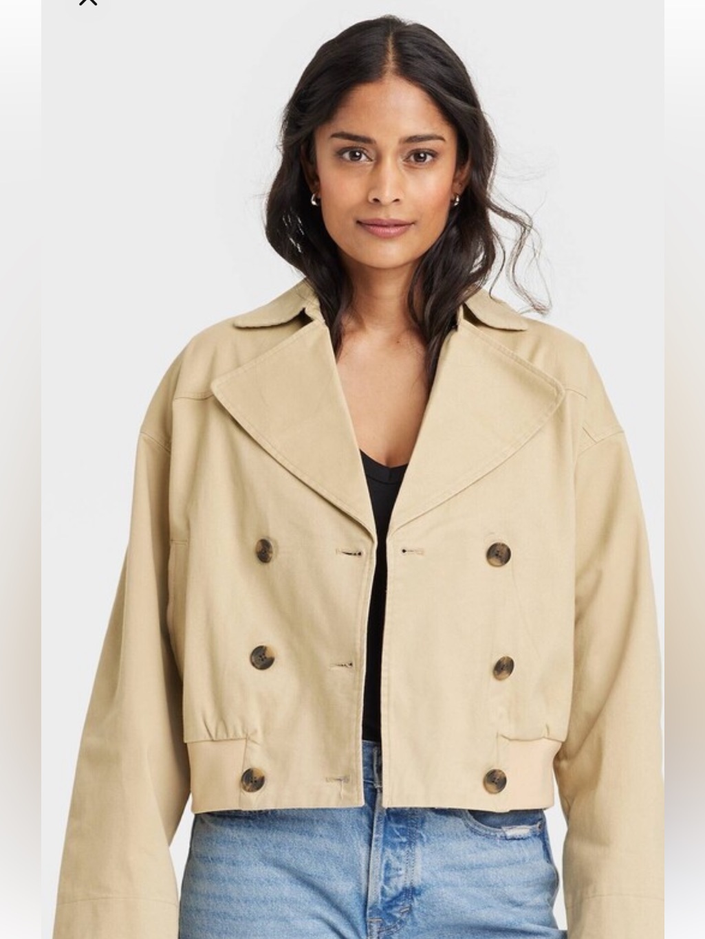 Nwt Universal Thread Bomber Cropped Double Breasted Jacket, Tan & Super Soft!
